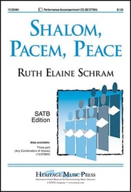 Shalom, Pacem, Peace SATB choral sheet music cover Thumbnail